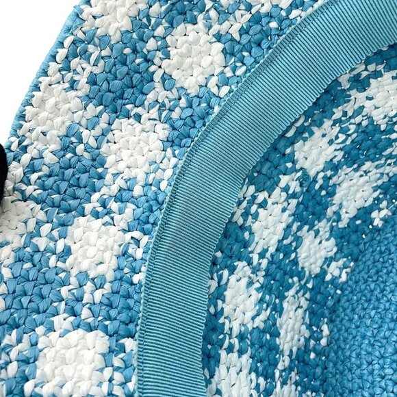 PRADA Crochet bucket hat Size S Viscose Rayon 100% White/Light Blue - Picture 9 of 14